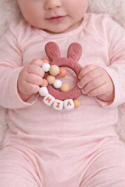 Soft Bunny Teether – Personalised Baby Gift (Copy) (Copy)