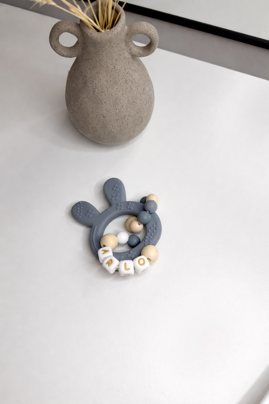 Soft Bunny Teether – Personalised Baby Gift