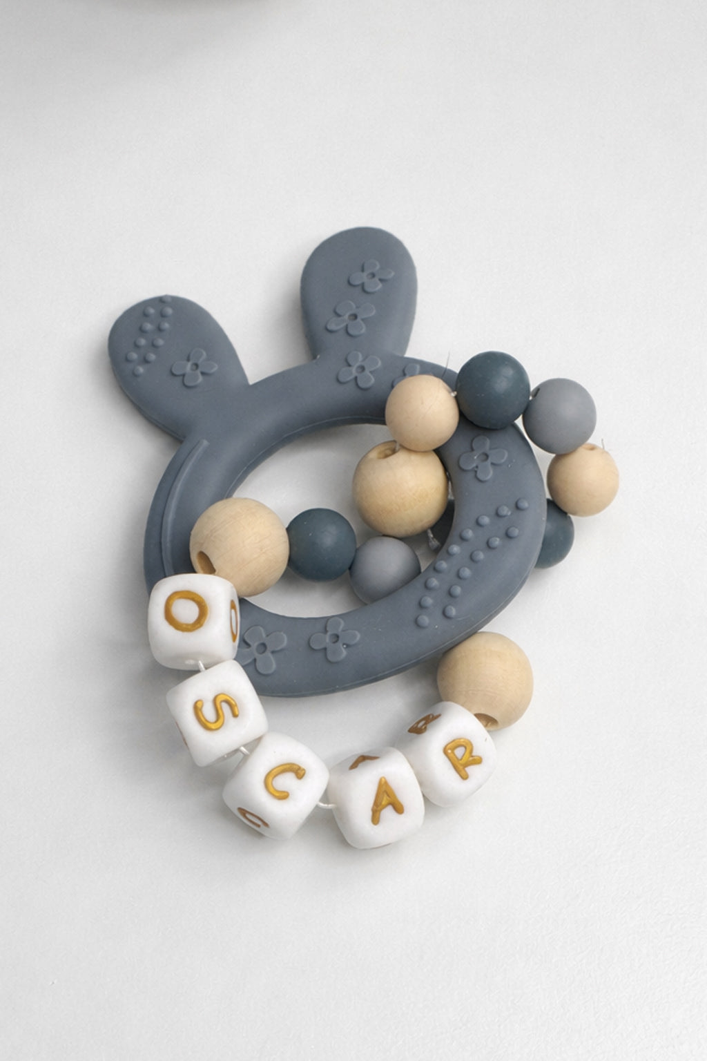 Soft Bunny Teether – Personalised Baby Gift